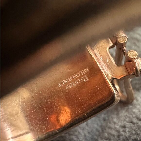 Milor Italian Bronze Wide Hoop
Earrings - Made in Italy Italian Bronze Elegant - Picture 6 of 17